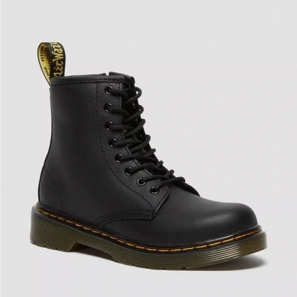 Dr. Marten’s Junior 1460 Softy T Leather Lace Up Boots Black Size 3